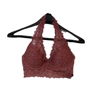 Victoria's Secret Lace Halter Bralette - Mauve